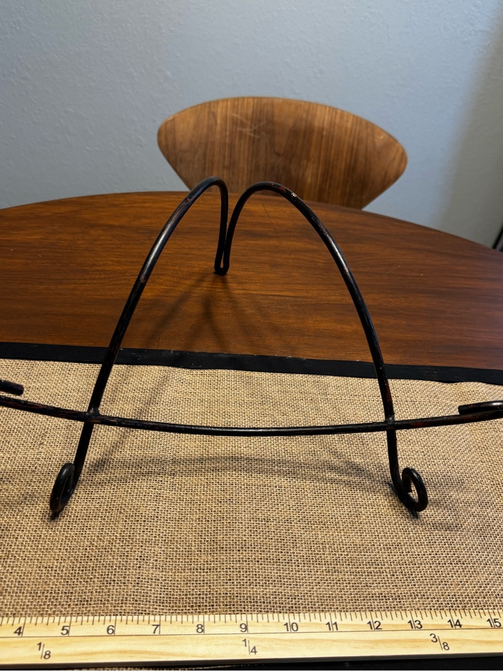 Black Metal Book or Plate Stand - Versatile Home Dining Display